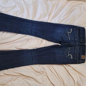 AMERICAN EAGLE AEO DARK ARTIST JEANS 0 SHORT 0S